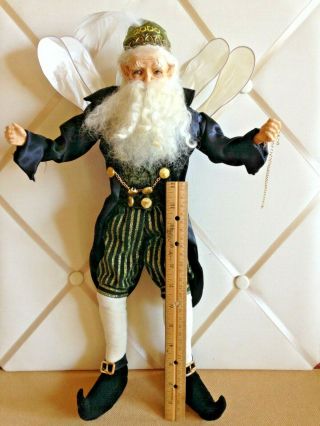 Vintage 2000 Mark Roberts Christmas Father Time Fairy - Santa Claus Elf Figure