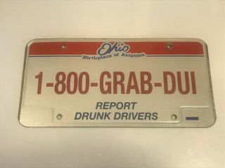 Vintage Ohio State Police Patrol Trooper Government Dui License Plate