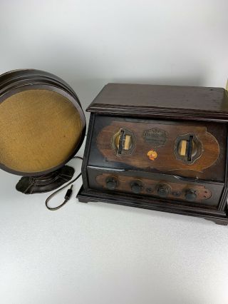 Antique 5 Tube Rca Radiola 20 With Loud Speaker Model 100