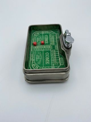 CASINO Craps Table Cigarette Lighter With Mini Dice GAS Collectible Vintage Antq 2