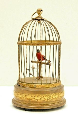 Antique French Mechanical Singing Bird Cage Automaton