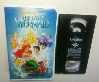 Disney The Little Mermaid Vhs Video Tape Banned Cover Art Black Diamond Vtg Oop
