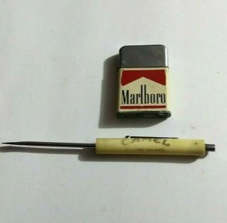 Vintage Marlboro Cigarette Lighter Camel Cigarettes Clip On Screwdriver