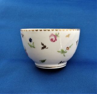 Antique Nyon Swiss Porcelain Tea Bowl - Blue Fish Mark - 18th.  Century.