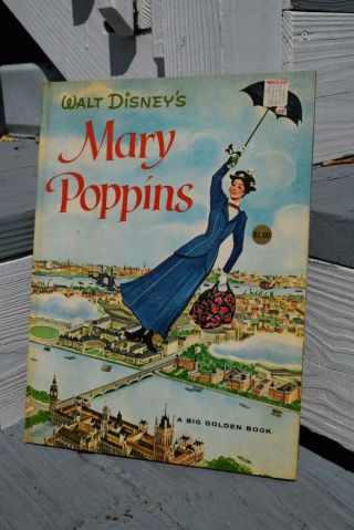 Mary Poppins - 1964 Big Golden Book - Walt Disney Vintage