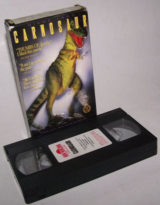 Vintage 1993 Carnosaur Vhs Video Cassette Movie - Roger Corman - Horror Sci - Fi