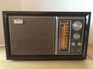 Vintage Sony Am - Fm 2 - B Band Table Radio Model No.  Icf - 9550w