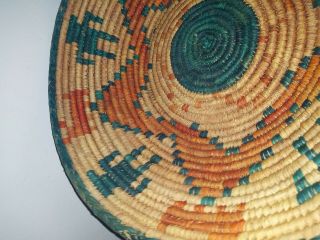 Antique Navajo Native American Indian Wedding Ceremonial Basket Tray 15.  75 " Wide