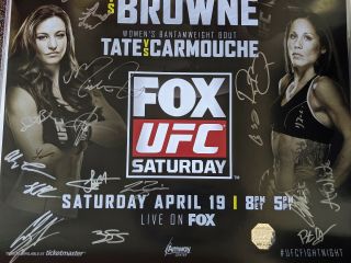 UFC on FOX 11 Werdum vs Browne Autographed Poster (SBC) Khabib Cerrone Masvidal 3