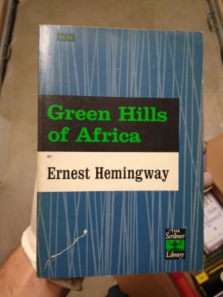 Vintage 1962 Review " Green Hills Of Africa " By Ernest Hemingway Scribner 