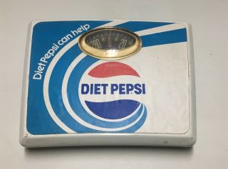 Vintage Borg Diet Pepsi Cola Metal Advertising Bathroom Scale