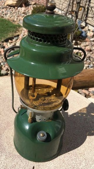 Vintage/collectible Coleman Lantern 242c,  The Sunshine Of The Night Amber Globe