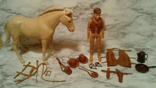 Vntg Marx Johnny Jay West & Palimono Pancho Horse W/ Accessories