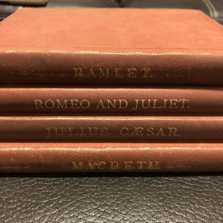 Shakespeare 1800s Vintage Set Of 4 Books (romeo & Juliet,  Julius Caesar. )
