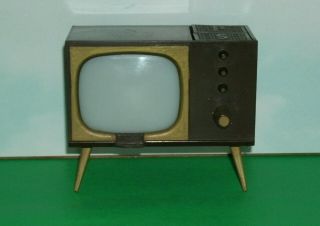 1/12 Scale Old Television Salt & Pepper Shaker Set - Vintage 1960 