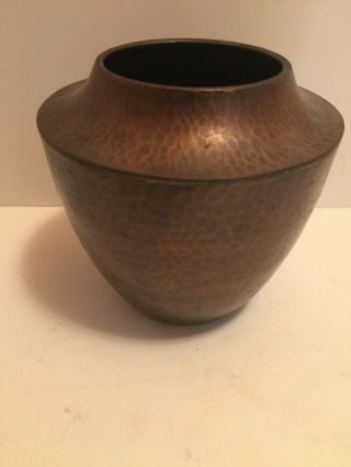 Antique Roycroft Arts And Crafts Copper Mission Hammered Vase