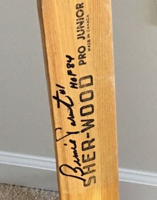 Bernie Parent Autographed Vintage Sher - Wood Pro Junior Goalie Stick Jsa Cert