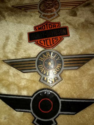 Harly Davidson Motorcycle Emblems 3 Vintage 1