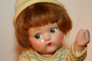Vintage Vogue Composition Boy Doll Abt 1948 Yellow Bunky In Very Minty