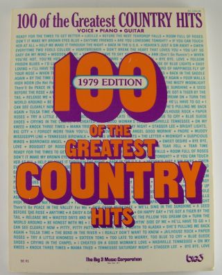 Vintage 100 Greatest Country Hits Song Book Sheet Music 1979 256 Pages