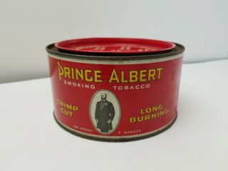 Vintage Prince Albert Crimp Cut Smoking Tobacco Tin - 7 Ounce
