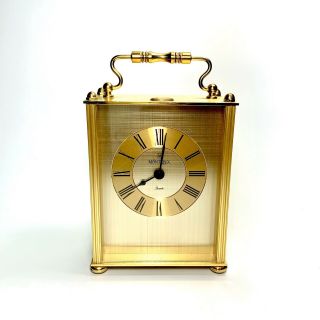 Vintage Peabody Coal Co.  Mantel Clock Brass With Glass Front Door Germany
