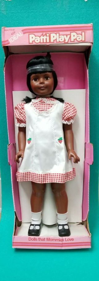 Vintage 1981 Ideal Patti Playpal African American Doll 35”