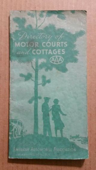 Motor Courts & Cottages,  Aaa Directory,  1938