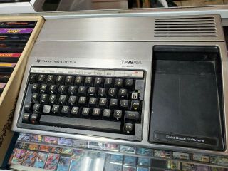 VINTAGE Texas Instruments TI - 99/4A Home Computer Model PHCOO4A With MANY GAMES 3
