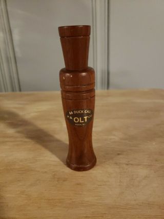 Vintage P.  S.  Olt Co.  Pekin,  Ill Model 66 Wooden Duck Call