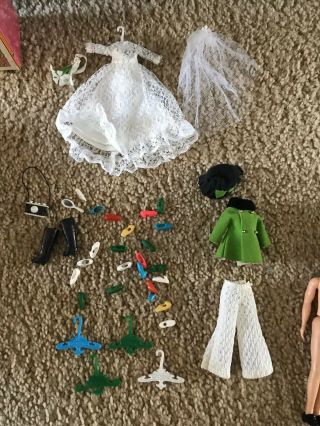 Vintage 1970 ' s Dawn and her Friends Dolls,  Case,  Clothes,  & Accessories 3