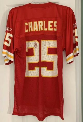 Vtg Reebok Jamaal Charles 25 Kansas City Chiefs Jersey Mens Adult S Red