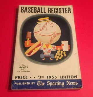 1955 Baseball Register Book The Sporting News Mlb Advertisement Vtg 55 Mantle