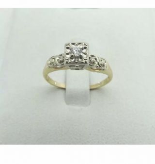 14k Gold Antique 1900 - 1920’s Diamond Rings 3