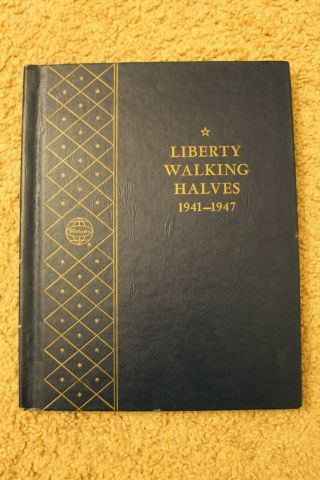 Vintage Whitman Liberty Walking Halves 1941 - 1947 Coin Binder Book Album Half