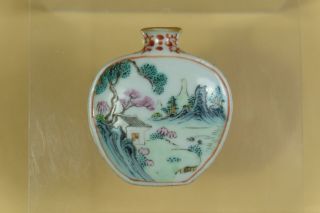 An Imperial Chinese " Landscape And Poem " Porcelain Snuff Bottle.