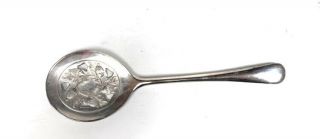 Vintage Leonard Italy Silver Plated Pierced Slotted Cranberry Serving Spoon 8.  5 
