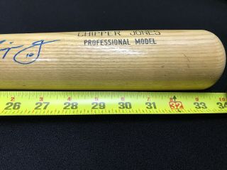 Chipper Jones Signed Autographed Professional Model Big Stick Bat Rawlings USA 3