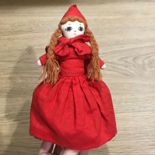 Vintage 7” Little Red Riding Hood Grandma Wolf Topsy Turvy 3 In 1 Doll