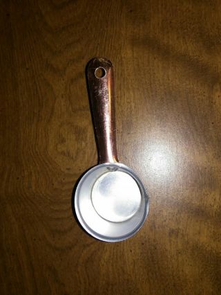 Standard Coffee Measure 1/8 Cup Scoop Spoon 2 Tbsp Aluminum Copper Vintage