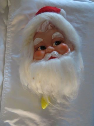 Vintage Christmas Musical Santa Head Wall/door Hanger " Jingle Bells "