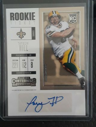2017 Taysom Hill Contenders Rookie Ticket Auto Only True Rookie Card