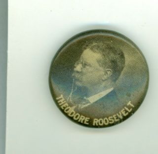Vintage 1912 President Theodore Roosevelt Political Campaign Pinback Button 5/8 "