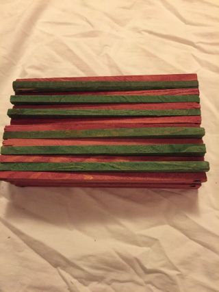 Old Vintage Wooden Wood Putz Feather Train Christmas Tree Folding Fence 8 Ft