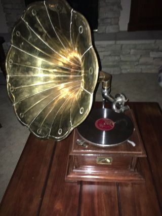 His Masters Voice Gramophone Phonograph - Vintage Antique -