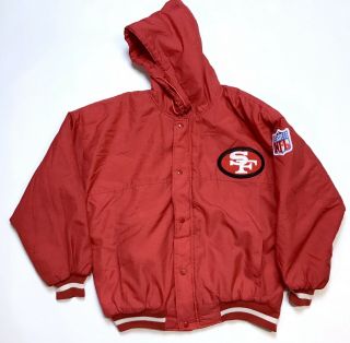 Vintage 90s San Francisco 49ers Puffer Jacket Size Men’s Medium Red Nfl