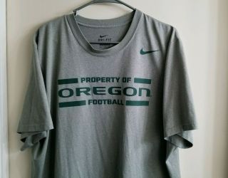 Oregon DUCKS Football TEAM ISSUED NCAA Training Nike Dri - Fit Shirt MEN ' S Size XL 2