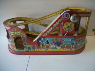 Vintage Tin Litho Chein Roller Coaster No Cars