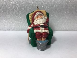 " Sleepy Santa " Vintage 1987 Hallmark Christmas Ornament Dec.  26 Ken Crow