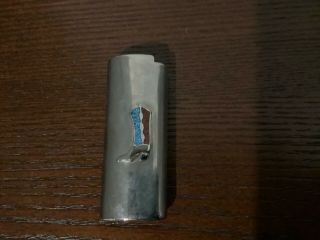 Vintage Southwestern Lighter Case/ Holder/ Cover,  Sterling With Turquoise Boot